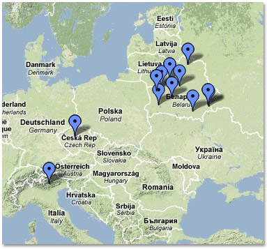 Map of participants